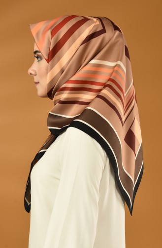 Armine Trend Eşarp 25316-11 Koyu Kahverengi