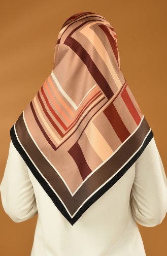 Armine Trend Eşarp 25316-11 Koyu Kahverengi