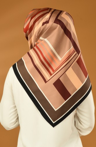 Armine Trend Eşarp 25316-11 Koyu Kahverengi