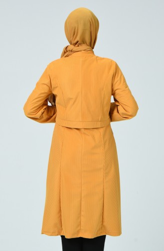 Velvet Cape with Zipper Mustard 0026-04