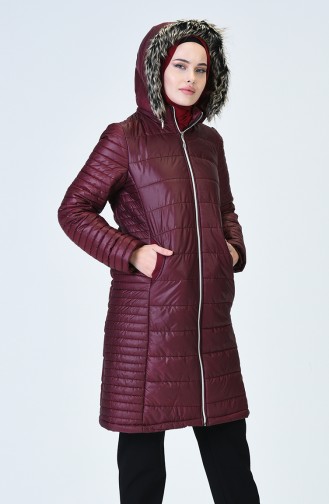 Claret Red Winter Coat 5144-04