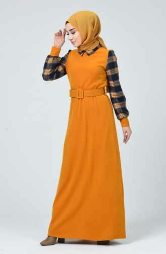Yellow Hijab Dress 81746-03