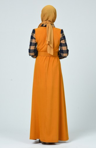 Yellow Hijab Dress 81746-03