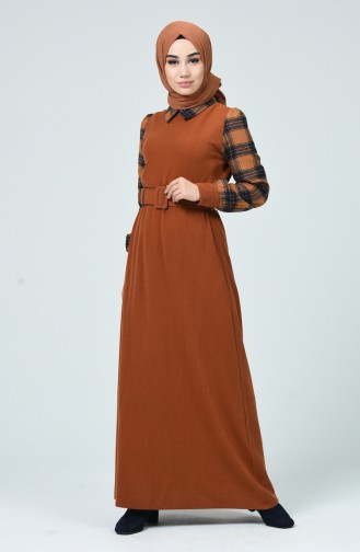 Tan Hijab Dress 81746-04