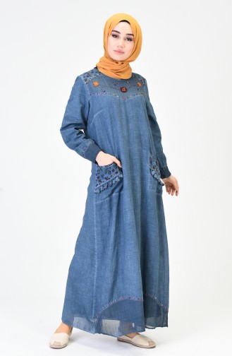 Indigo Hijab Kleider 9999-01