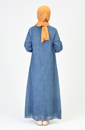 Indigo Hijab Dress 9999-01