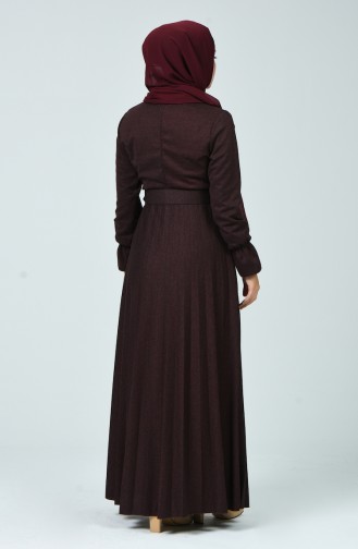 Braun Hijab Kleider 5056-07