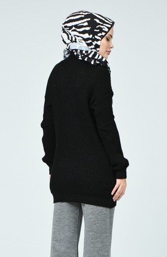 Tricot Turtleneck Sweater Black 1381-03