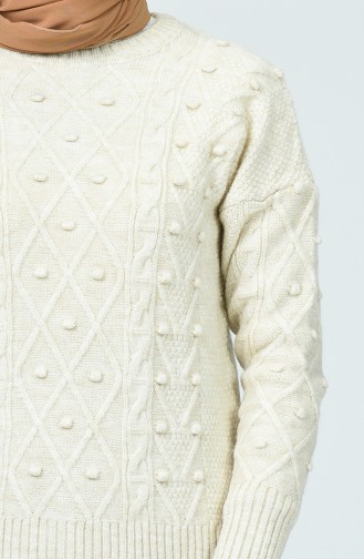 Embossed Pattern Tricot Sweater Stone 7019-01