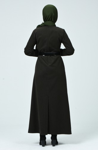 Khaki Hijab Dress 81756-04