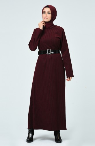 Robe à Rayures Avec Ceinture  81756-05 Plum 81756-05