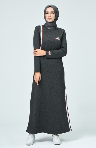 Rauchgrau Hijab Kleider 99242-02