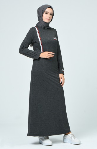 Smoke-Colored Hijab Dress 99242-02