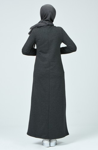 Smoke-Colored Hijab Dress 99242-02