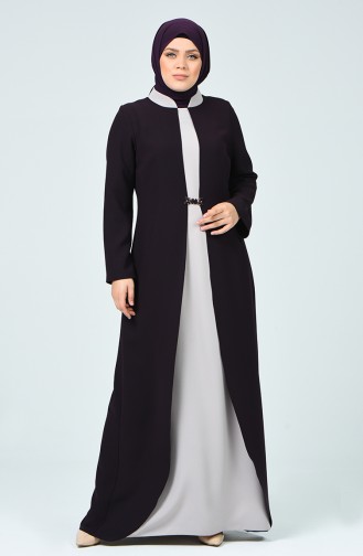 Plum Hijab Dress 1310-02