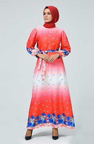 Vermilion Hijab Dress 60076-05
