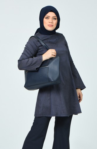 Navy Blue Tuniek 1293-03