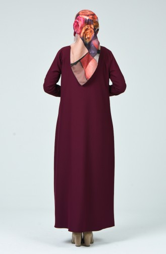 Abaya Plissée 2136-03 Plum 2136-03