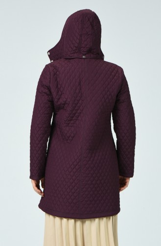 Manteau Doublé Grande Taille 1062-05 Plum Foncé 1062-05