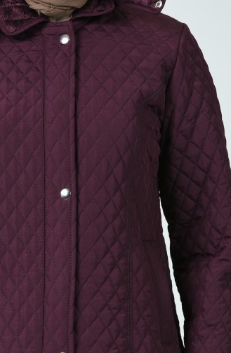 Manteau Doublé Grande Taille 1062-05 Plum Foncé 1062-05