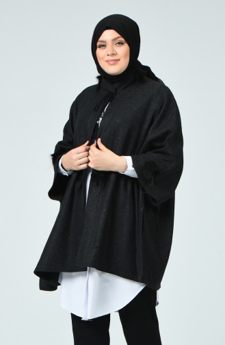 Anthrazit Poncho 6025-02