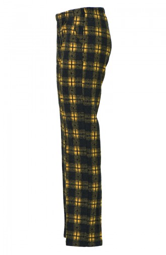 Büyük Beden Kışlık Pantolon 1015-01 Füme Sarı