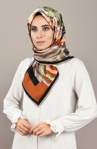 Karaca Desenli Rayon Eşarp 90639-06 Bej