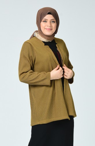 Ensemble Deux Pieces Blouse Veste Grande Taille 5068-02 Khaki 5068-02