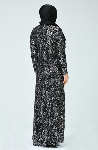 Black Hijab Evening Dress 1314-01