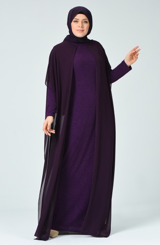 Purple İslamitische Avondjurk 6287-03