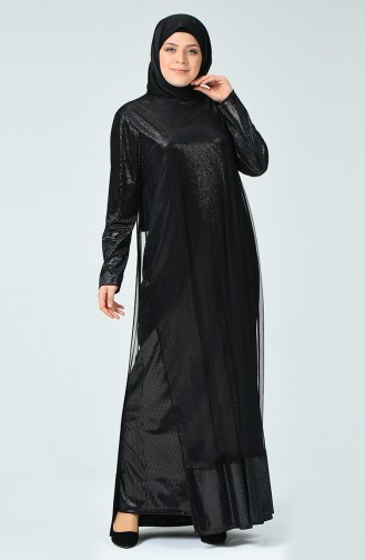 Schwarz Hijab-Abendkleider 6291-01