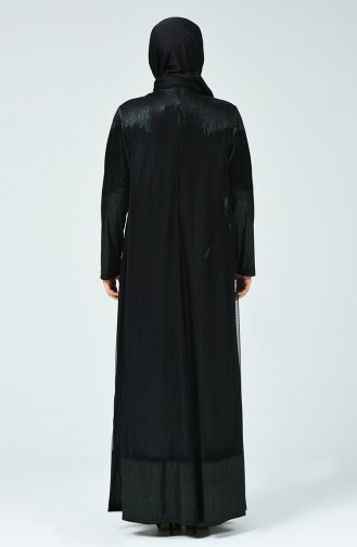 Green Hijab Evening Dress 6291-03
