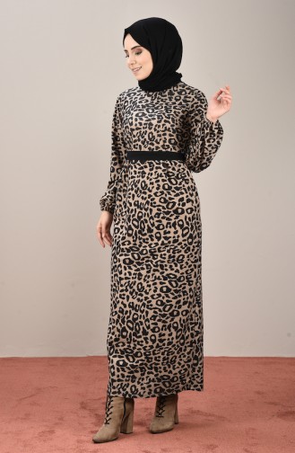 Black Hijab Dress 8154-01