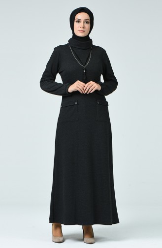 Black Hijab Dress 9254-02