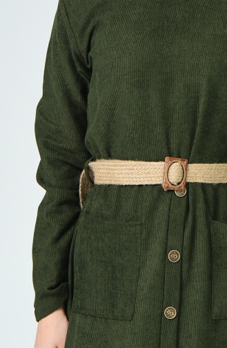 Robe a Ceinture 9046-02 Khaki 9046-02