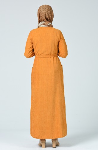 Mustard Hijab Dress 9055-02