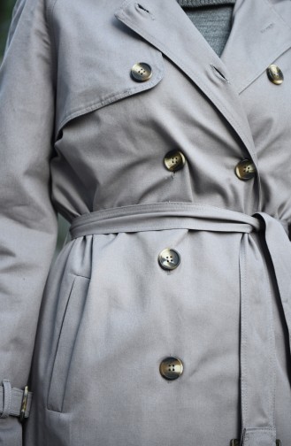 Gray Trench Coats Models 8097-04