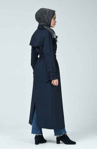 Navy Blue Trenchcoat 90004A-02