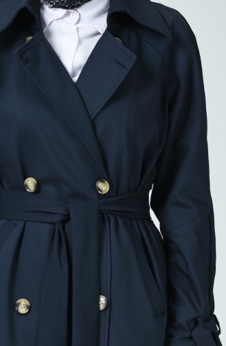 Navy Blue Trench Coats Models 90004A-02