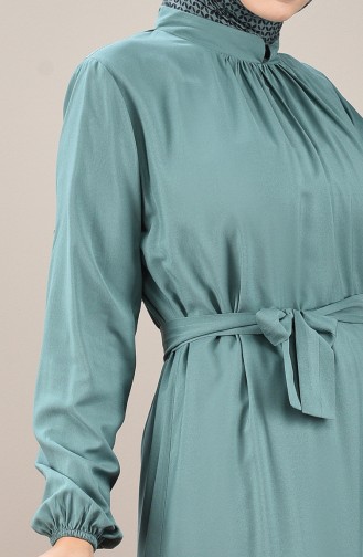 Green Almond Hijab Dress 10143-05