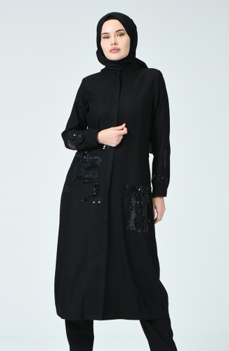 Pailletten Abaya 35948-01 Schwarz 35948-01