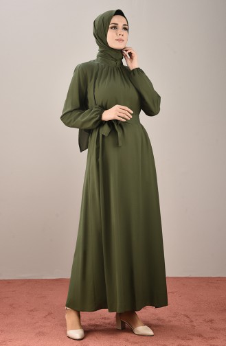 Khaki İslamitische Jurk 10143-01