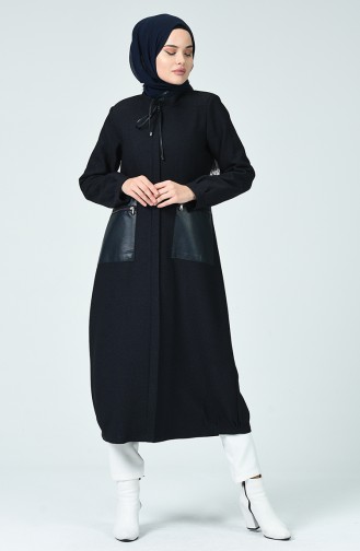 Leather Pocket Cape Navy Blue 35872A-01