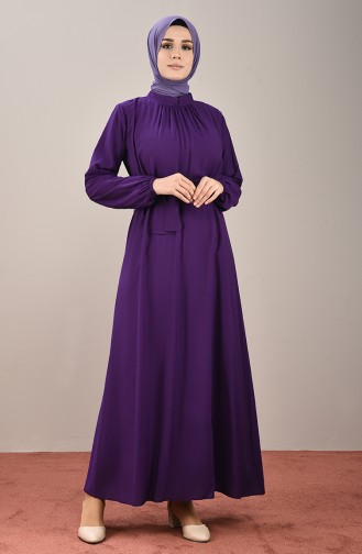 Lila Hijab Kleider 10143-07