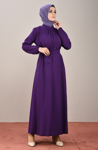 Lila Hijab Kleider 10143-07