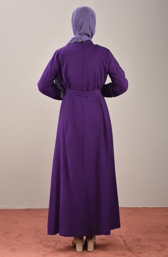 Purple Hijab Dress 10143-07