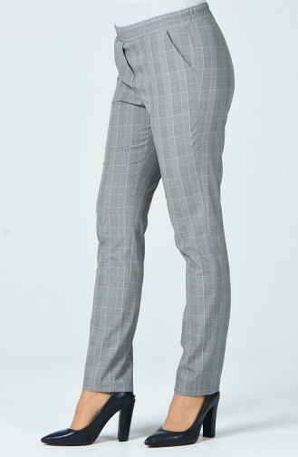 Pantalon a Carreaux 5002A-05 Gris Blanc 5002A-05