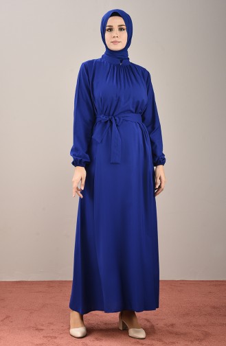 Saks-Blau Hijab Kleider 10143-03