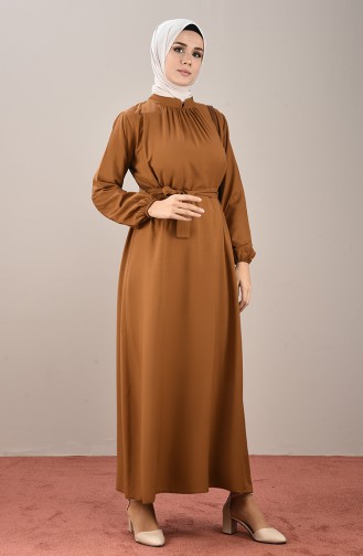 Tan Hijab Dress 10143-02