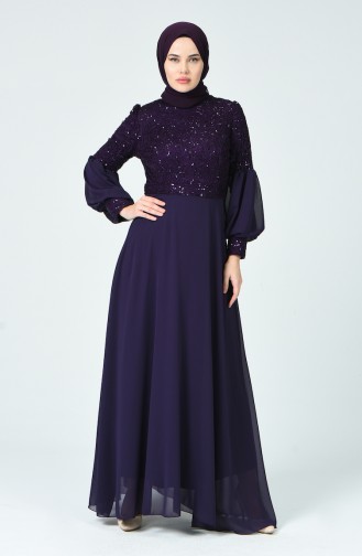 Lila Hijab-Abendkleider 5238-02